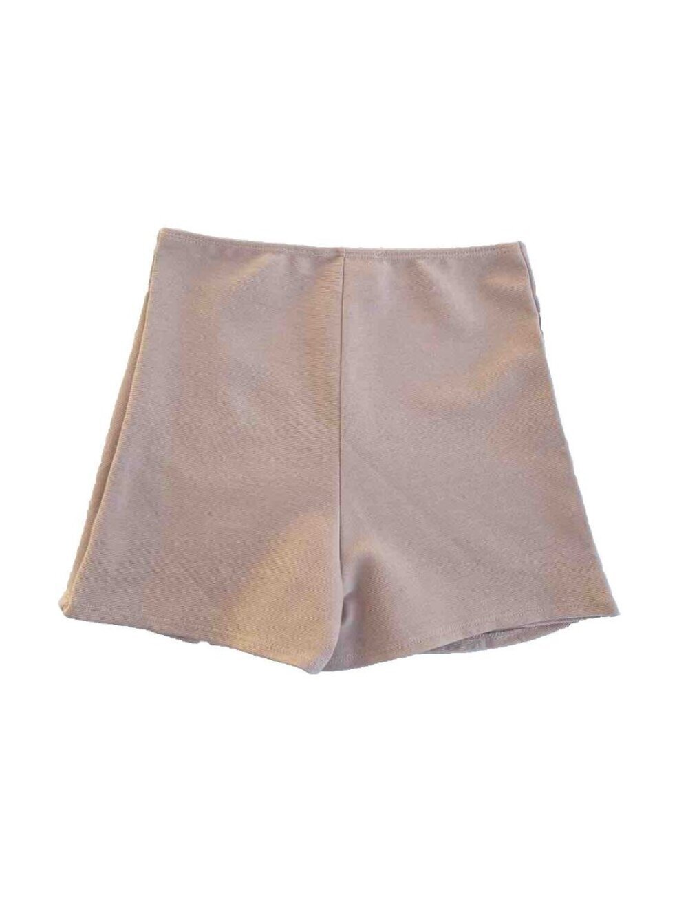 Nasty Gal Slit Pretty Skort Taupe Stretch Mini Skirt Size M NWOT - Picture 7 of 11